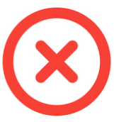 Icono de X rojo